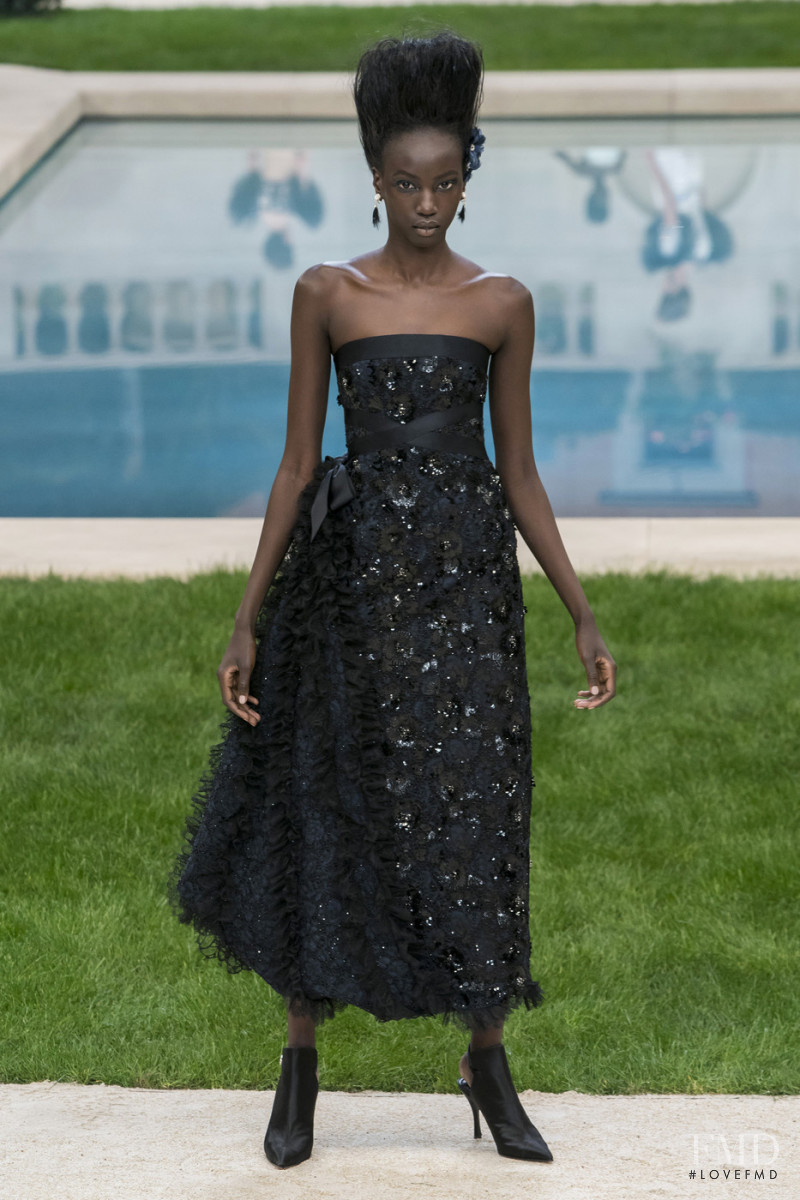 Anok Yai featured in  the Chanel Haute Couture fashion show for Spring/Summer 2019