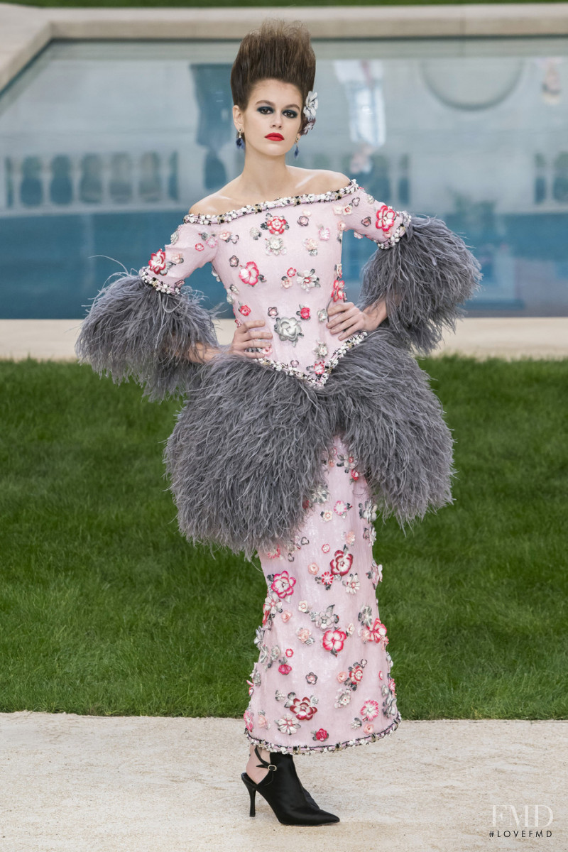 Kaia Gerber featured in  the Chanel Haute Couture fashion show for Spring/Summer 2019