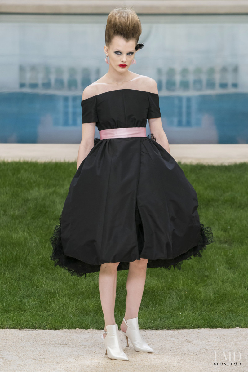 Kris Grikaite featured in  the Chanel Haute Couture fashion show for Spring/Summer 2019