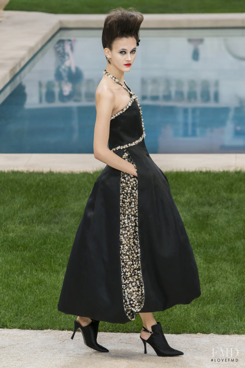 Greta Varlese featured in  the Chanel Haute Couture fashion show for Spring/Summer 2019