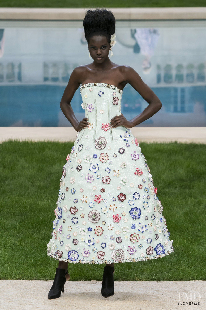 Adut Akech Bior featured in  the Chanel Haute Couture fashion show for Spring/Summer 2019