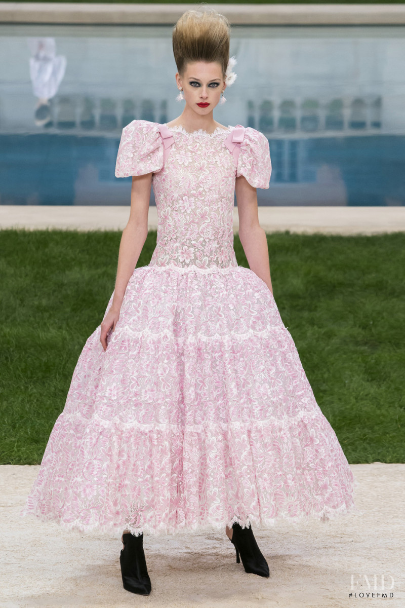 Lauren de Graaf featured in  the Chanel Haute Couture fashion show for Spring/Summer 2019