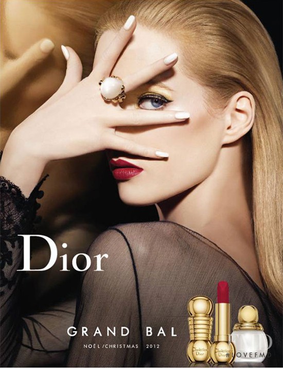 Daria Strokous featured in  the Dior Beauty advertisement for Christmas 2012