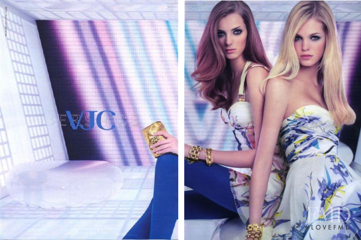 Denisa Dvorakova featured in  the Versace Jeans Couture advertisement for Spring/Summer 2008