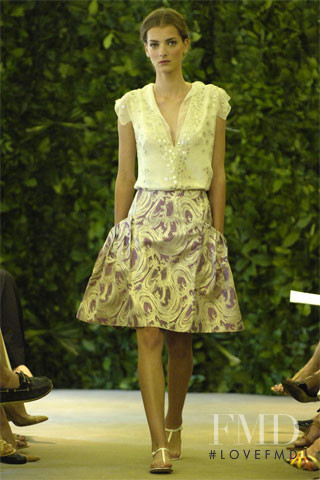 Denisa Dvorakova featured in  the Carolina Herrera fashion show for Resort 2008