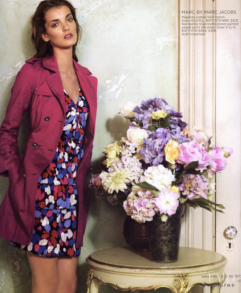 Denisa Dvorakova featured in  the Saks Fifth Avenue catalogue for Spring/Summer 2009