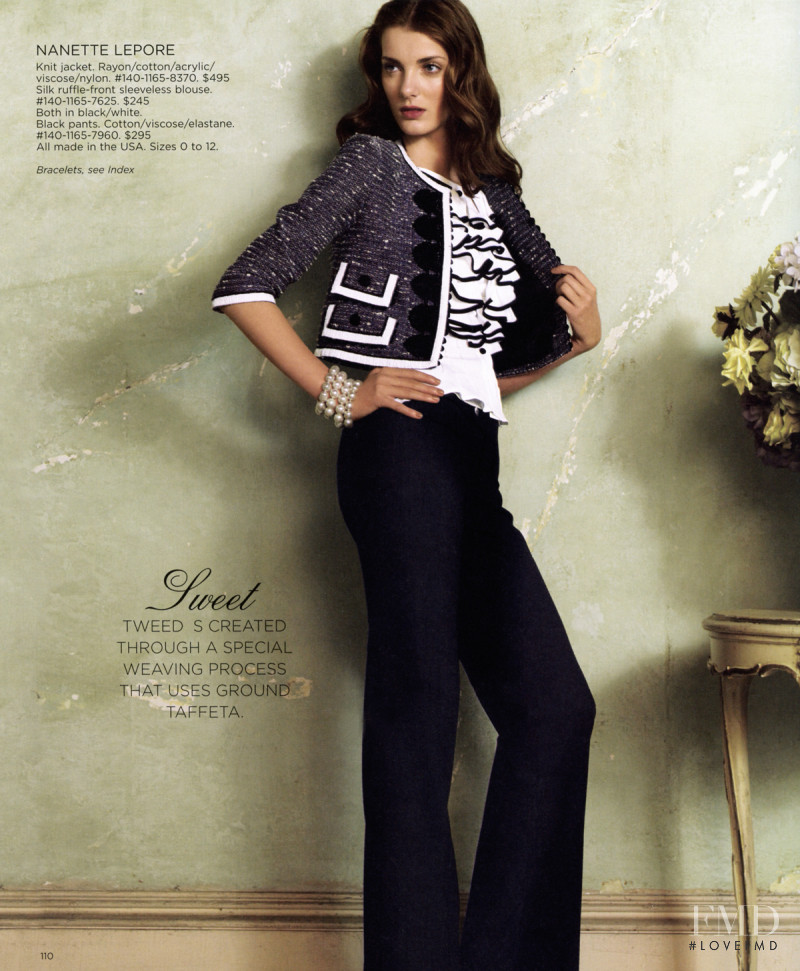 Denisa Dvorakova featured in  the Saks Fifth Avenue catalogue for Spring/Summer 2009