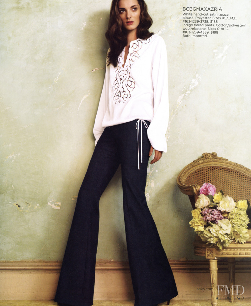 Denisa Dvorakova featured in  the Saks Fifth Avenue catalogue for Spring/Summer 2009