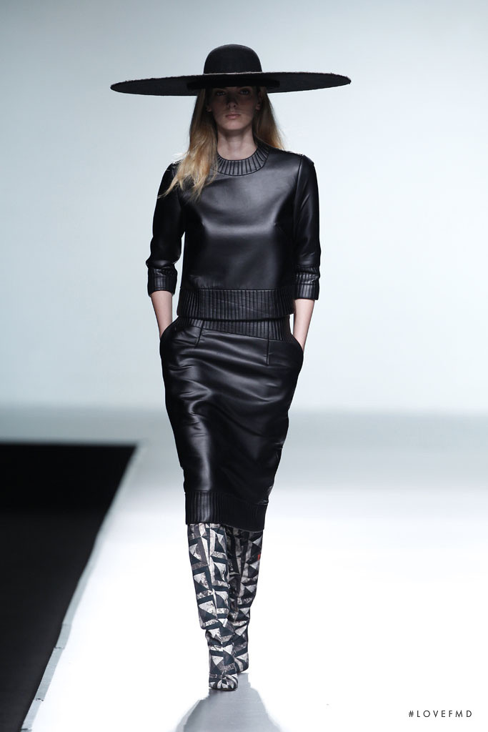Denisa Dvorakova featured in  the Martin Lamothe fashion show for Autumn/Winter 2014
