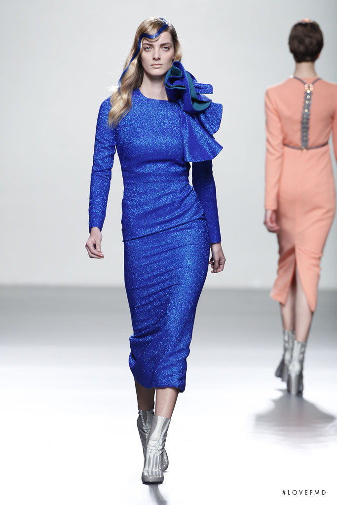 Denisa Dvorakova featured in  the María Barros fashion show for Autumn/Winter 2014