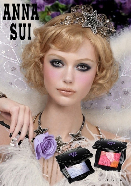 Frida Gustavsson featured in  the Anna Sui Beauty advertisement for Spring/Summer 2012