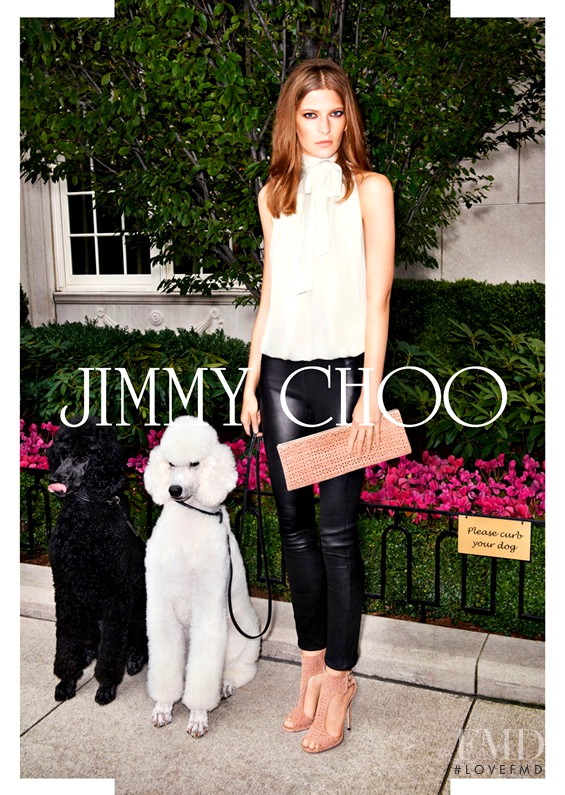 Valerija Kelava featured in  the Jimmy Choo advertisement for Spring 2013