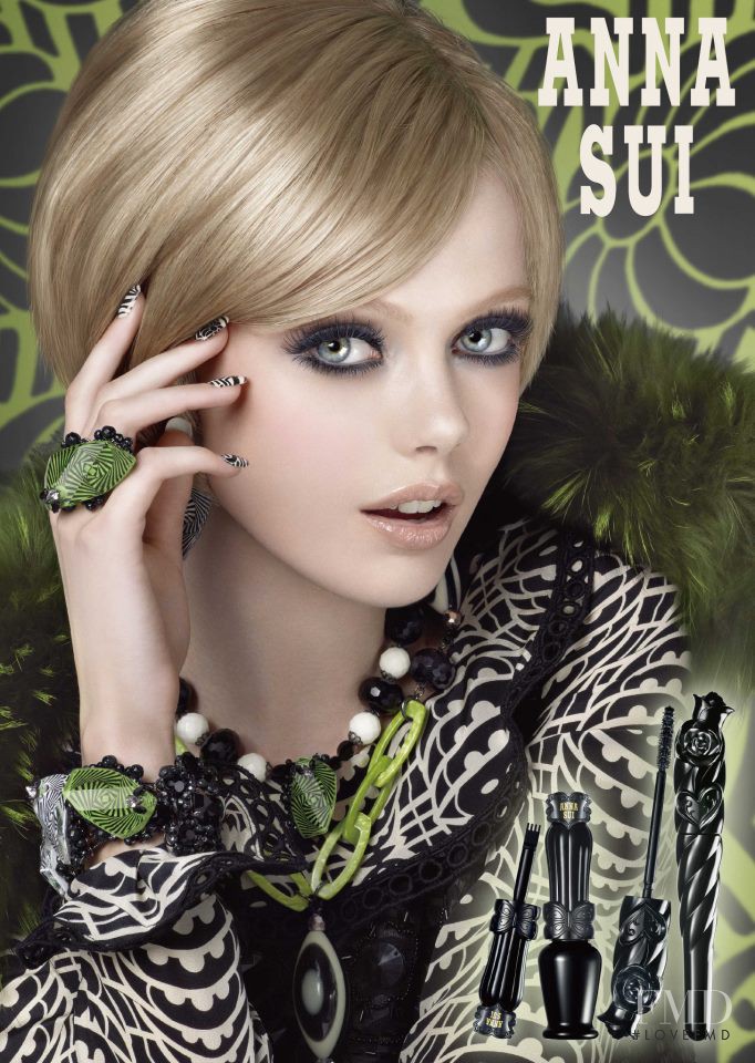 Frida Gustavsson featured in  the Anna Sui Beauty advertisement for Autumn/Winter 2011