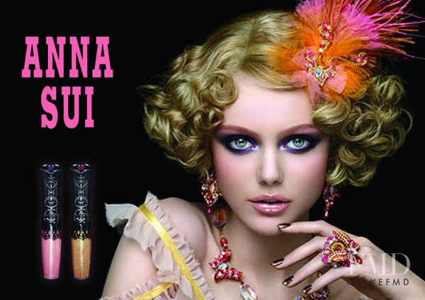 Frida Gustavsson featured in  the Anna Sui Beauty advertisement for Spring/Summer 2011