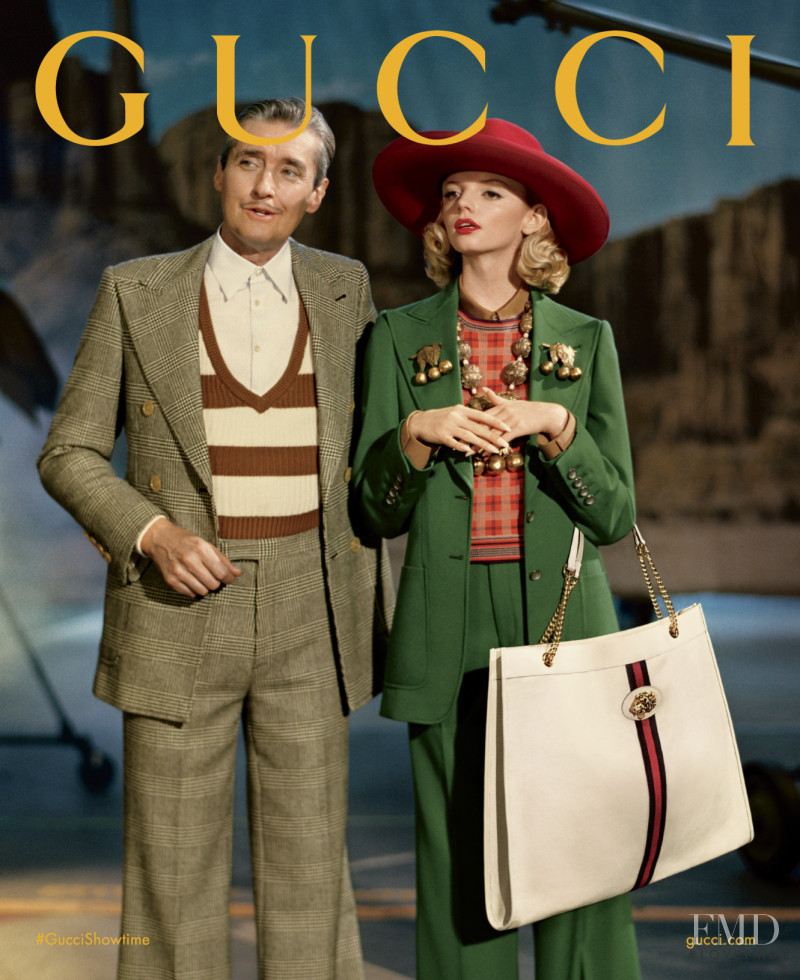 Unia Pakhomova featured in  the Gucci Spring/Summer 2019 advertisement for Spring/Summer 2019