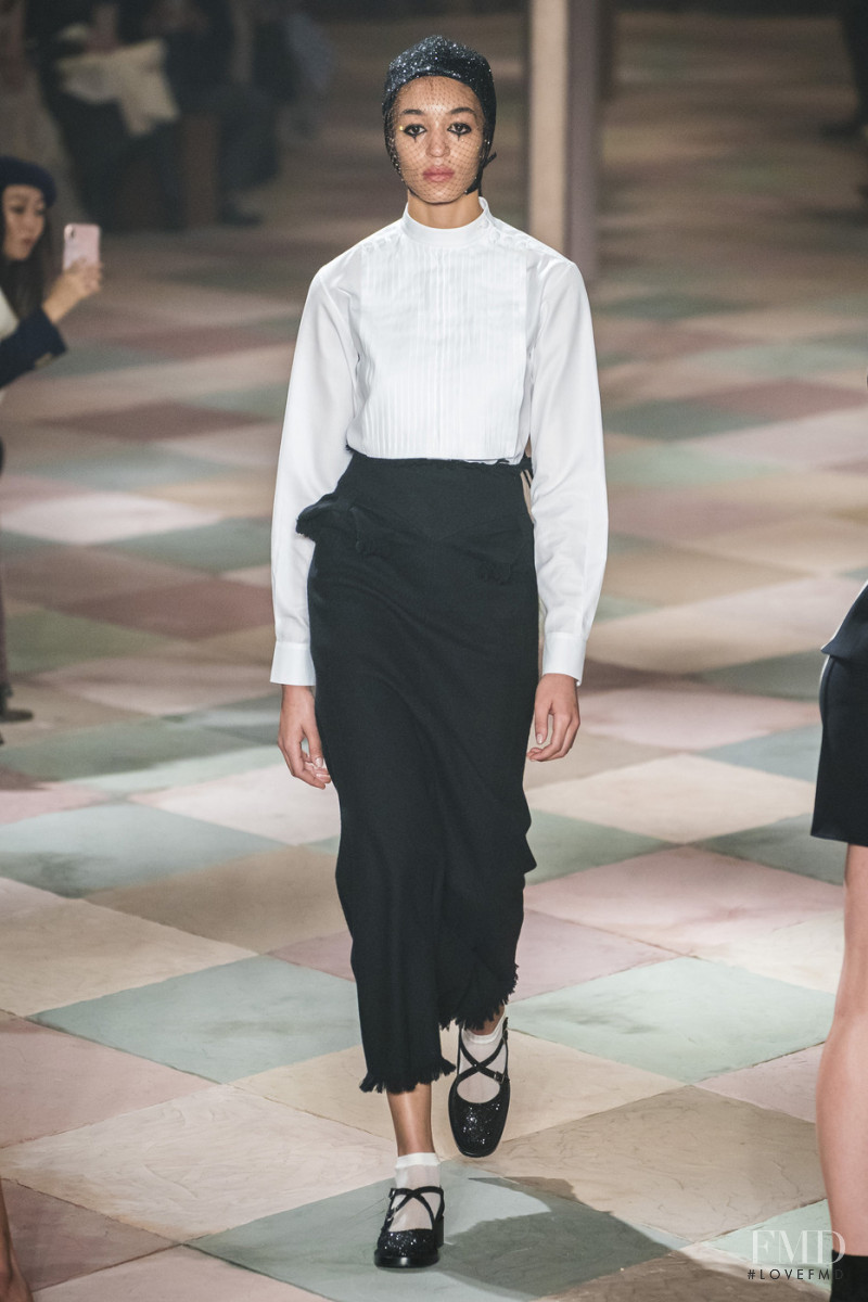 Indira Scott featured in  the Christian Dior Haute Couture fashion show for Spring/Summer 2019