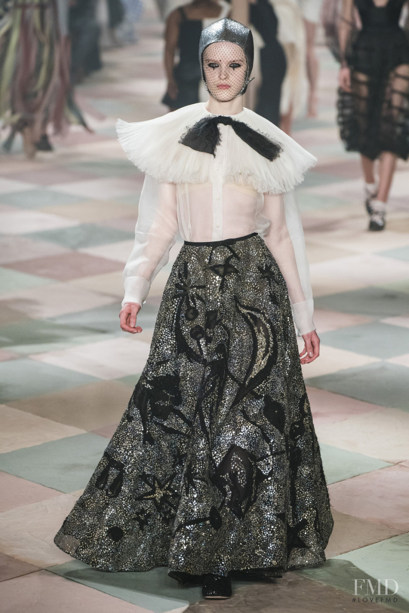 Hannah Motler featured in  the Christian Dior Haute Couture fashion show for Spring/Summer 2019