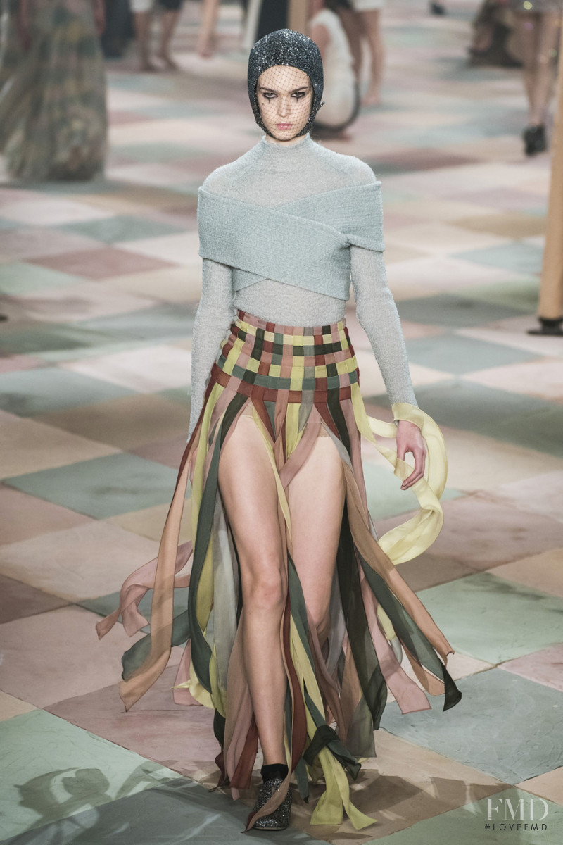 Nana Reznichenko featured in  the Christian Dior Haute Couture fashion show for Spring/Summer 2019