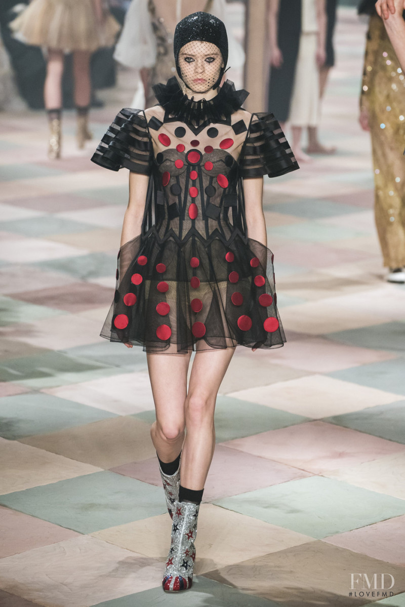 Maike Inga featured in  the Christian Dior Haute Couture fashion show for Spring/Summer 2019