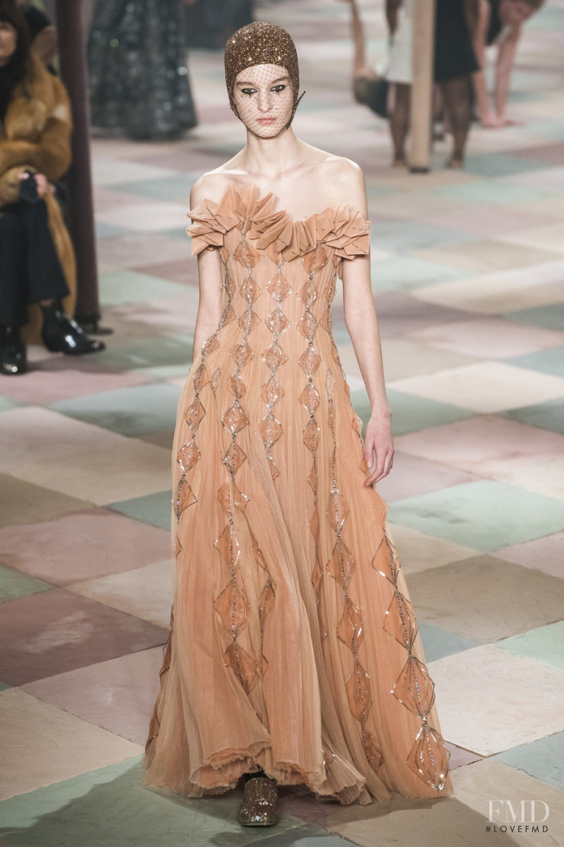 Laura Toth featured in  the Christian Dior Haute Couture fashion show for Spring/Summer 2019