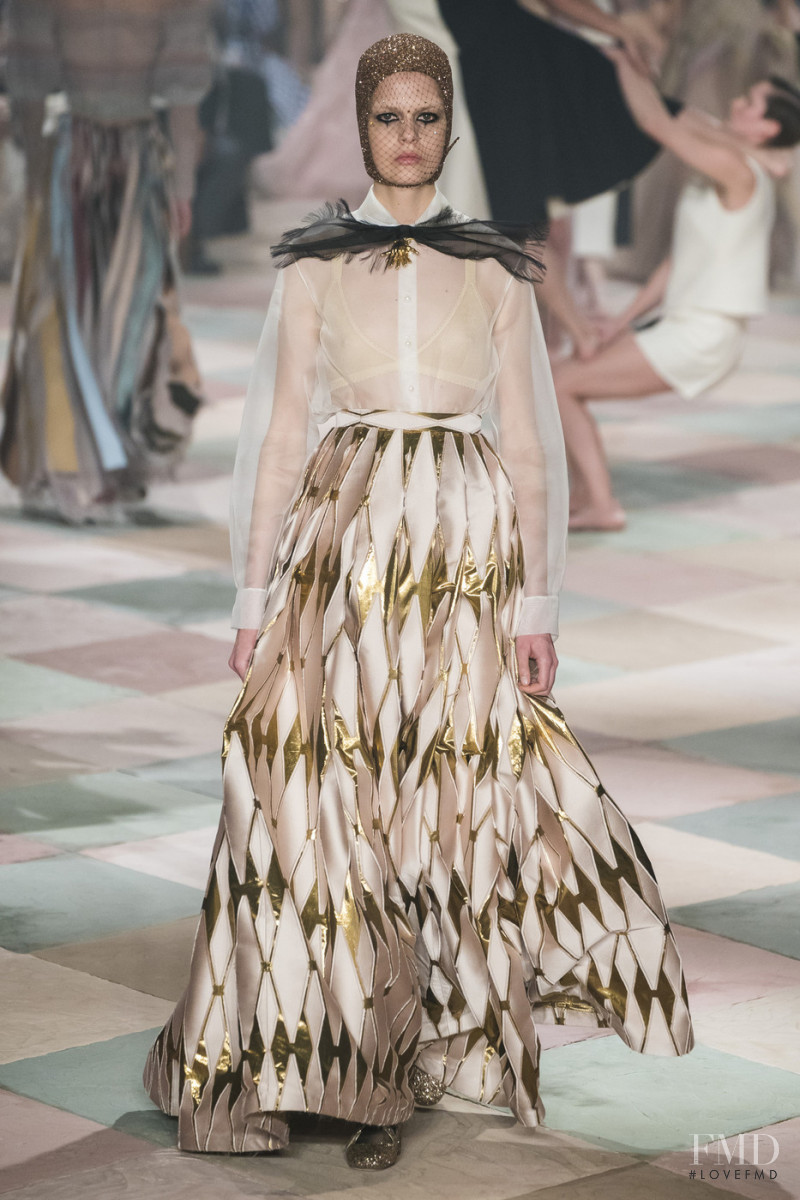 Caroline Schurch featured in  the Christian Dior Haute Couture fashion show for Spring/Summer 2019