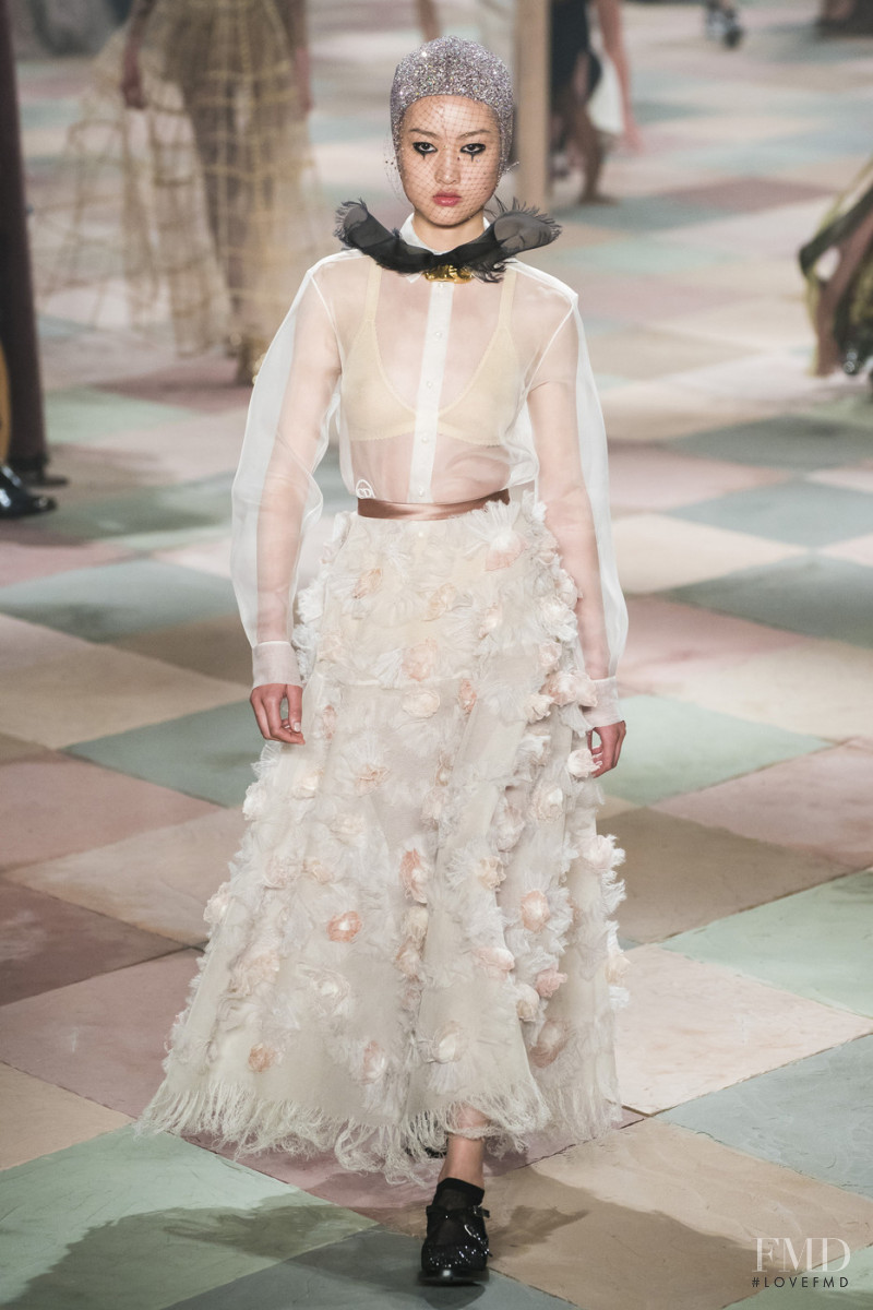 Jing Wen featured in  the Christian Dior Haute Couture fashion show for Spring/Summer 2019