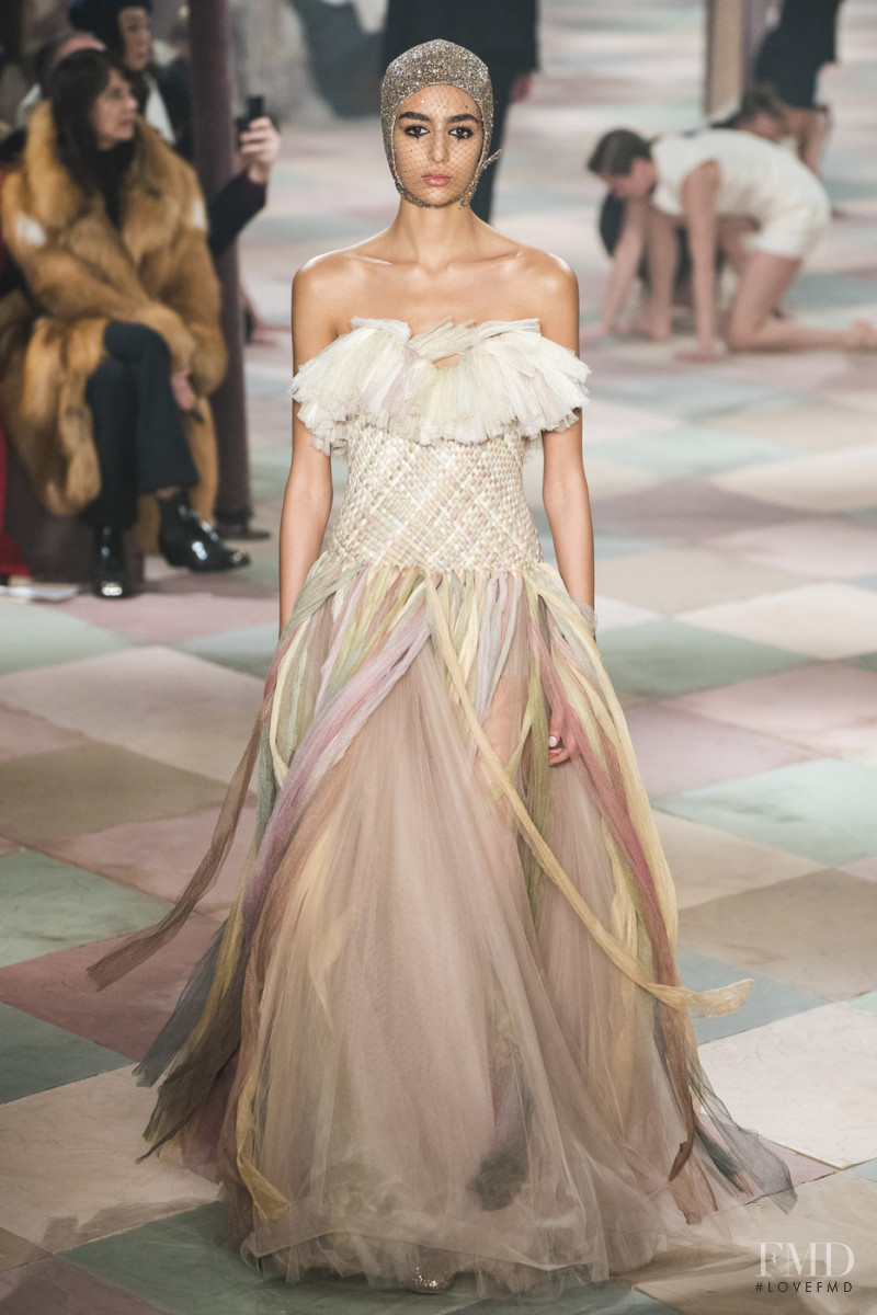 Nora Attal featured in  the Christian Dior Haute Couture fashion show for Spring/Summer 2019