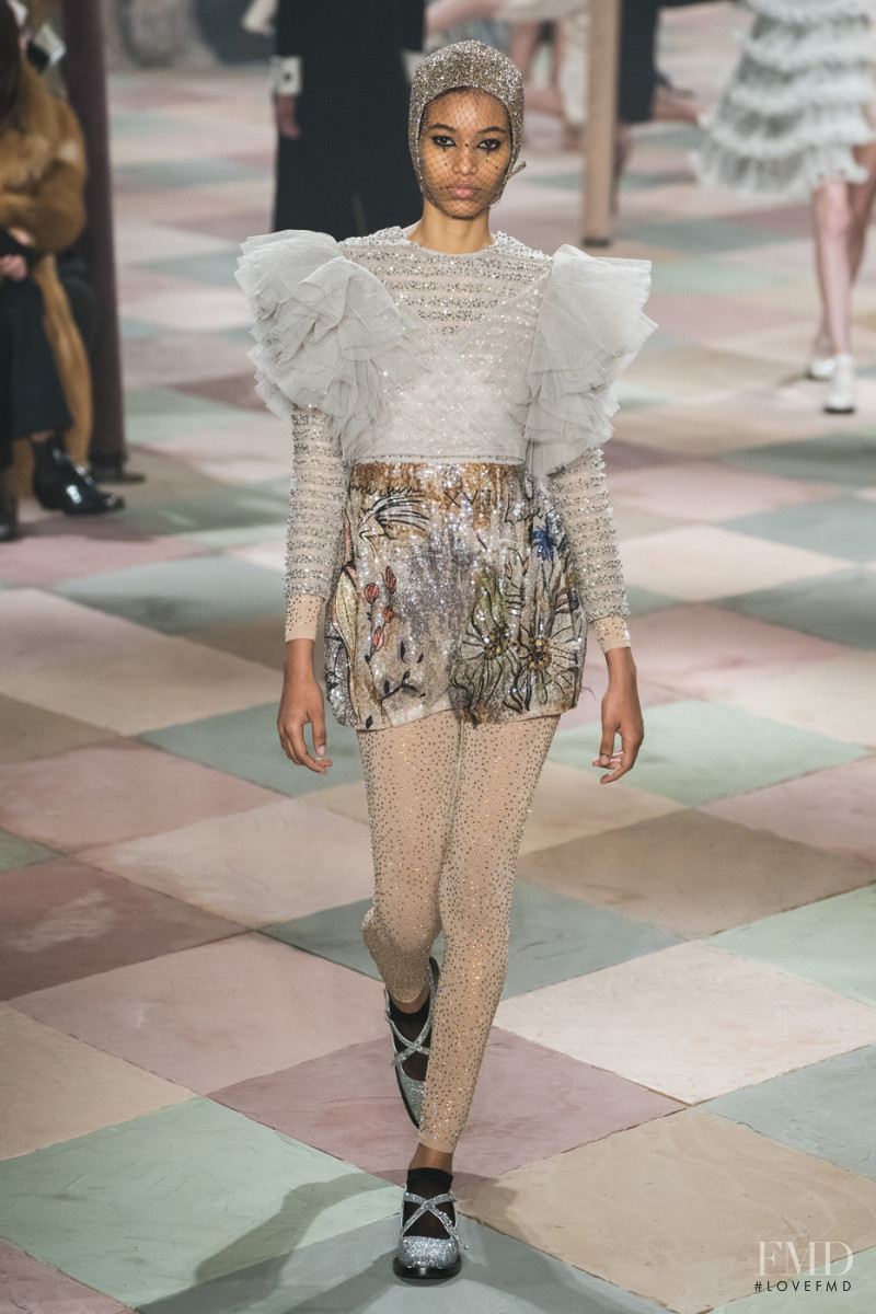 Manuela Sanchez featured in  the Christian Dior Haute Couture fashion show for Spring/Summer 2019