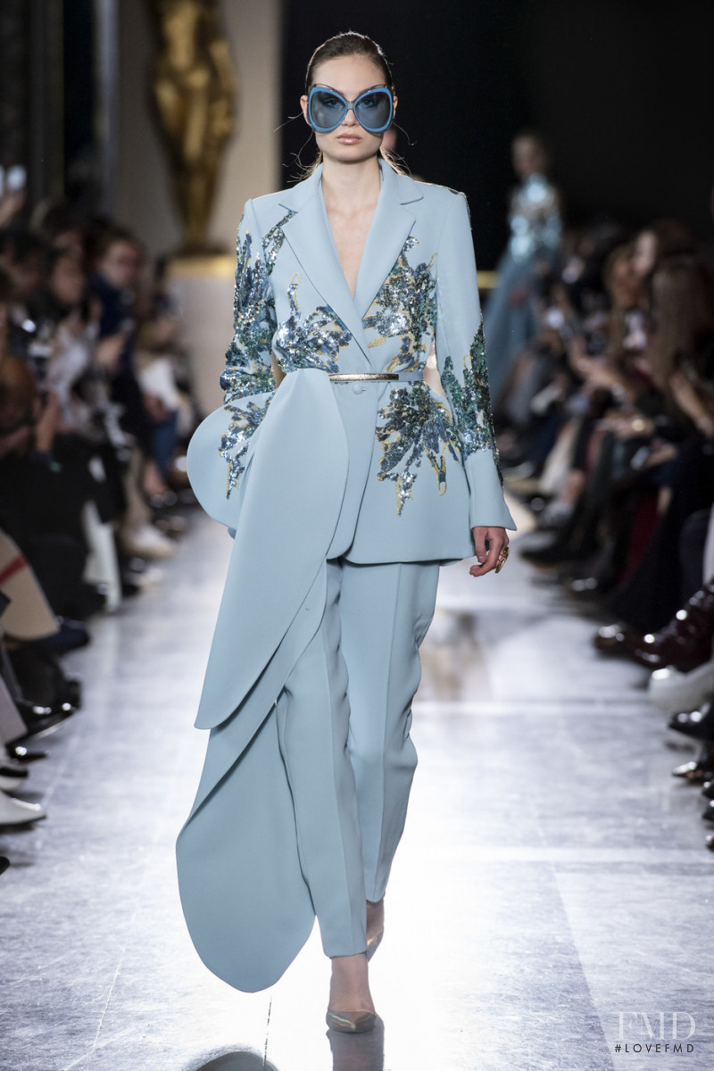 Miranda Nyström featured in  the Elie Saab Couture fashion show for Spring/Summer 2019