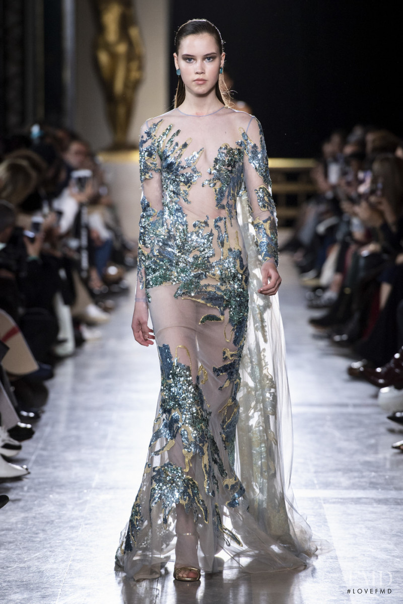 Sara Hakala featured in  the Elie Saab Couture fashion show for Spring/Summer 2019