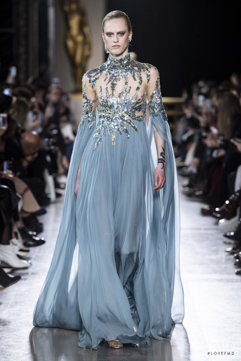 Sarah Brannon featured in  the Elie Saab Couture fashion show for Spring/Summer 2019