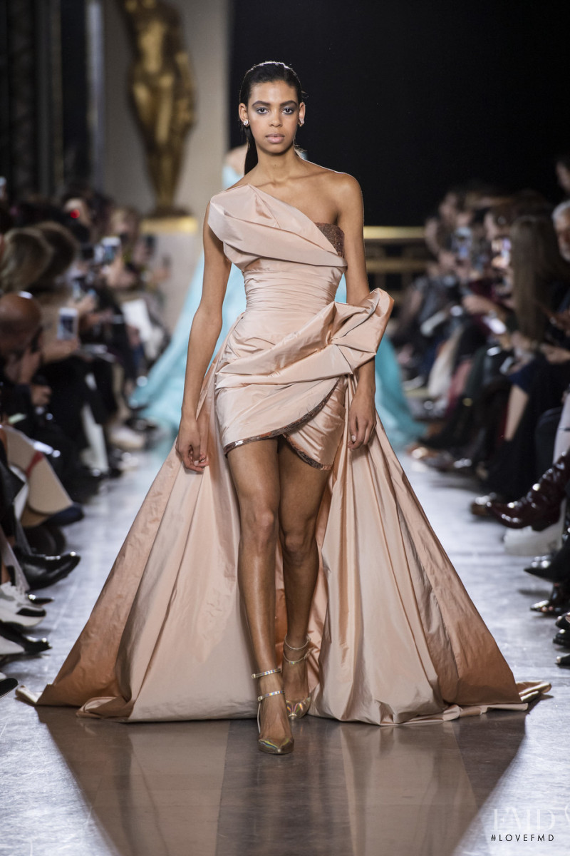 Alyssa Traore featured in  the Elie Saab Couture fashion show for Spring/Summer 2019