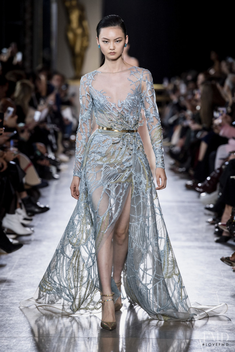 Cong He featured in  the Elie Saab Couture fashion show for Spring/Summer 2019