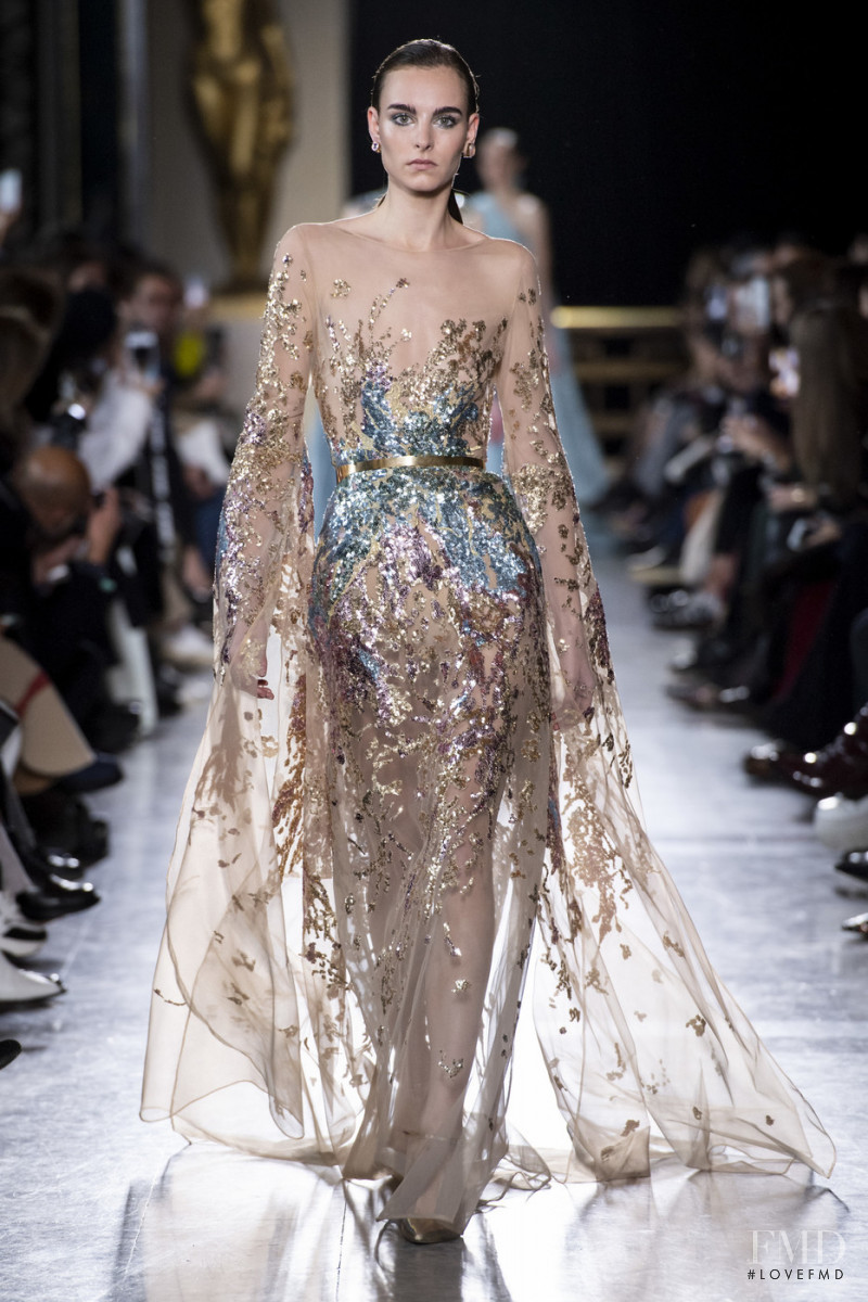 Estella Brons featured in  the Elie Saab Couture fashion show for Spring/Summer 2019