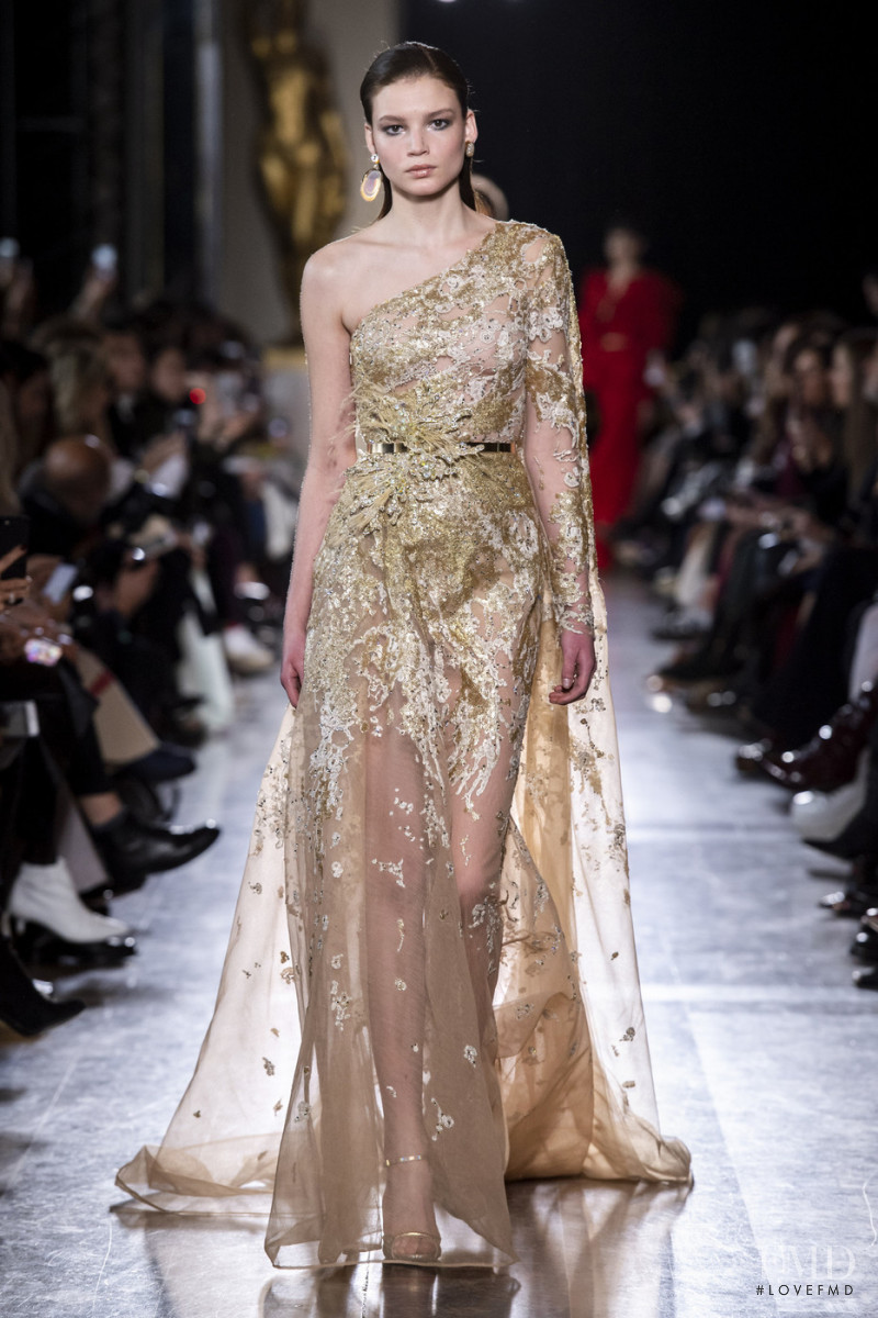 Liza Korol featured in  the Elie Saab Couture fashion show for Spring/Summer 2019