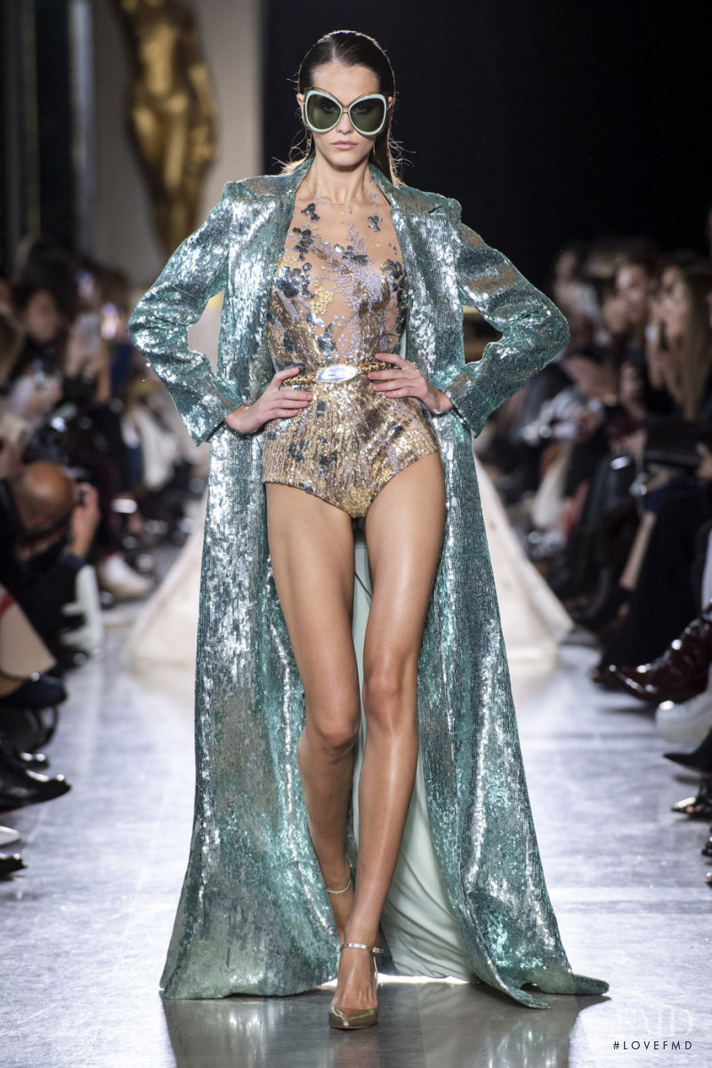 Darya Kostenich featured in  the Elie Saab Couture fashion show for Spring/Summer 2019