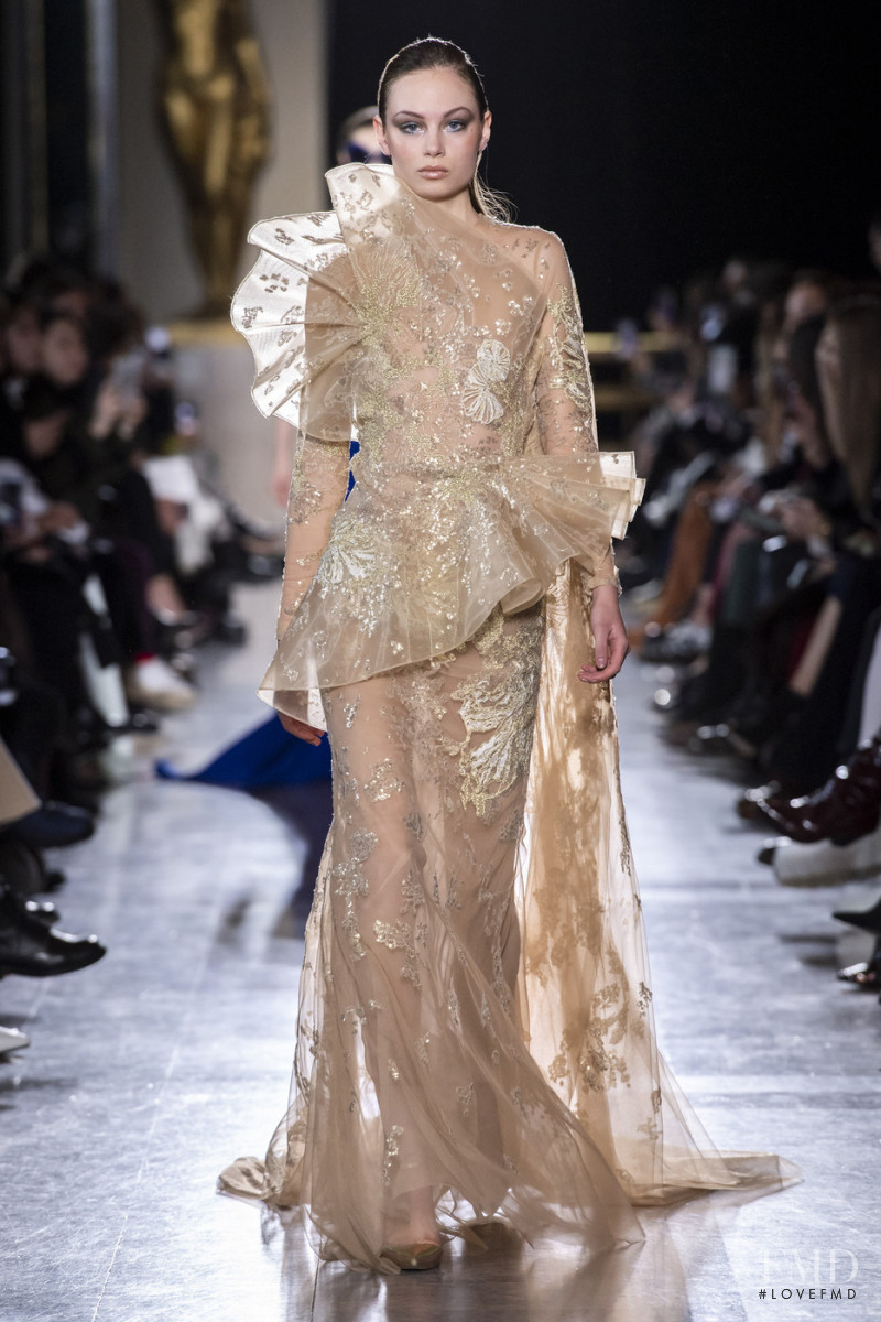Miranda Nyström featured in  the Elie Saab Couture fashion show for Spring/Summer 2019