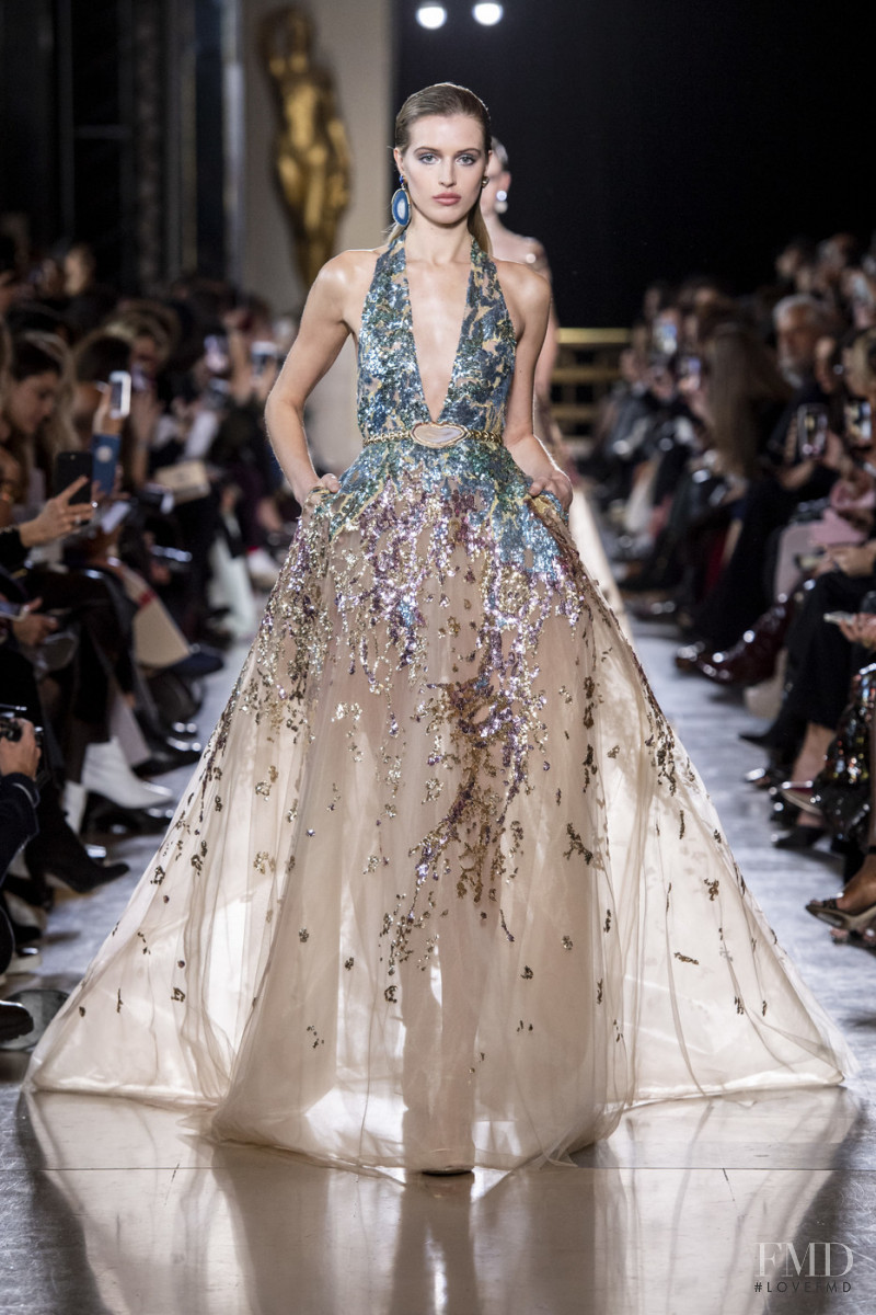 Sophie Longford featured in  the Elie Saab Couture fashion show for Spring/Summer 2019