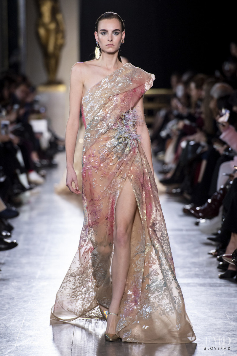 Estella Brons featured in  the Elie Saab Couture fashion show for Spring/Summer 2019