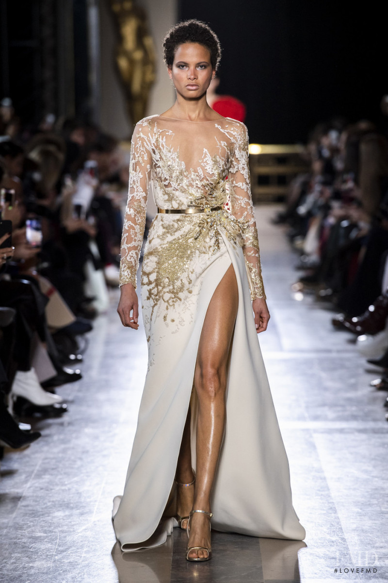 Litza Veloz featured in  the Elie Saab Couture fashion show for Spring/Summer 2019