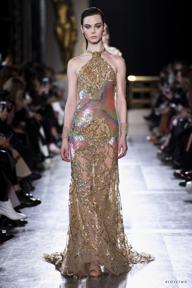 Vika Reza featured in  the Elie Saab Couture fashion show for Spring/Summer 2019