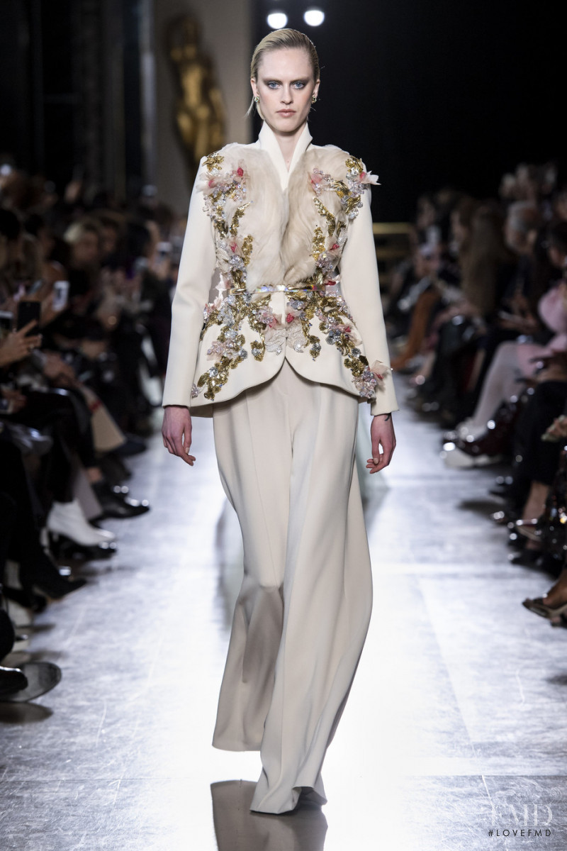 Sarah Brannon featured in  the Elie Saab Couture fashion show for Spring/Summer 2019
