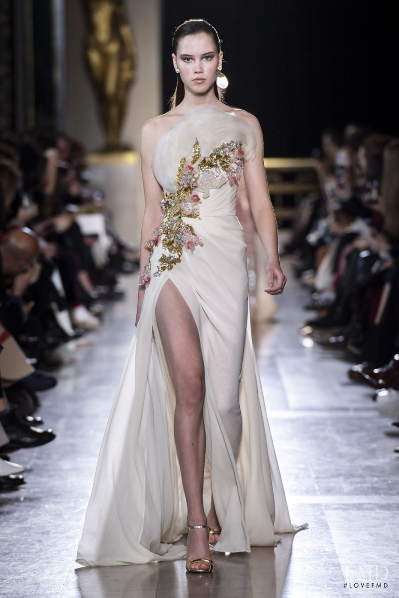 Sara Hakala featured in  the Elie Saab Couture fashion show for Spring/Summer 2019