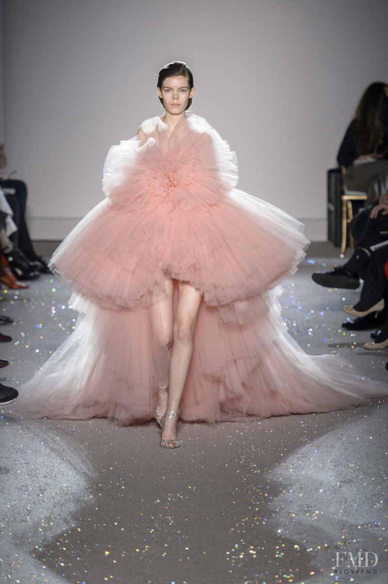 Nina Gulien featured in  the Giambattista Valli Haute Couture fashion show for Spring/Summer 2019