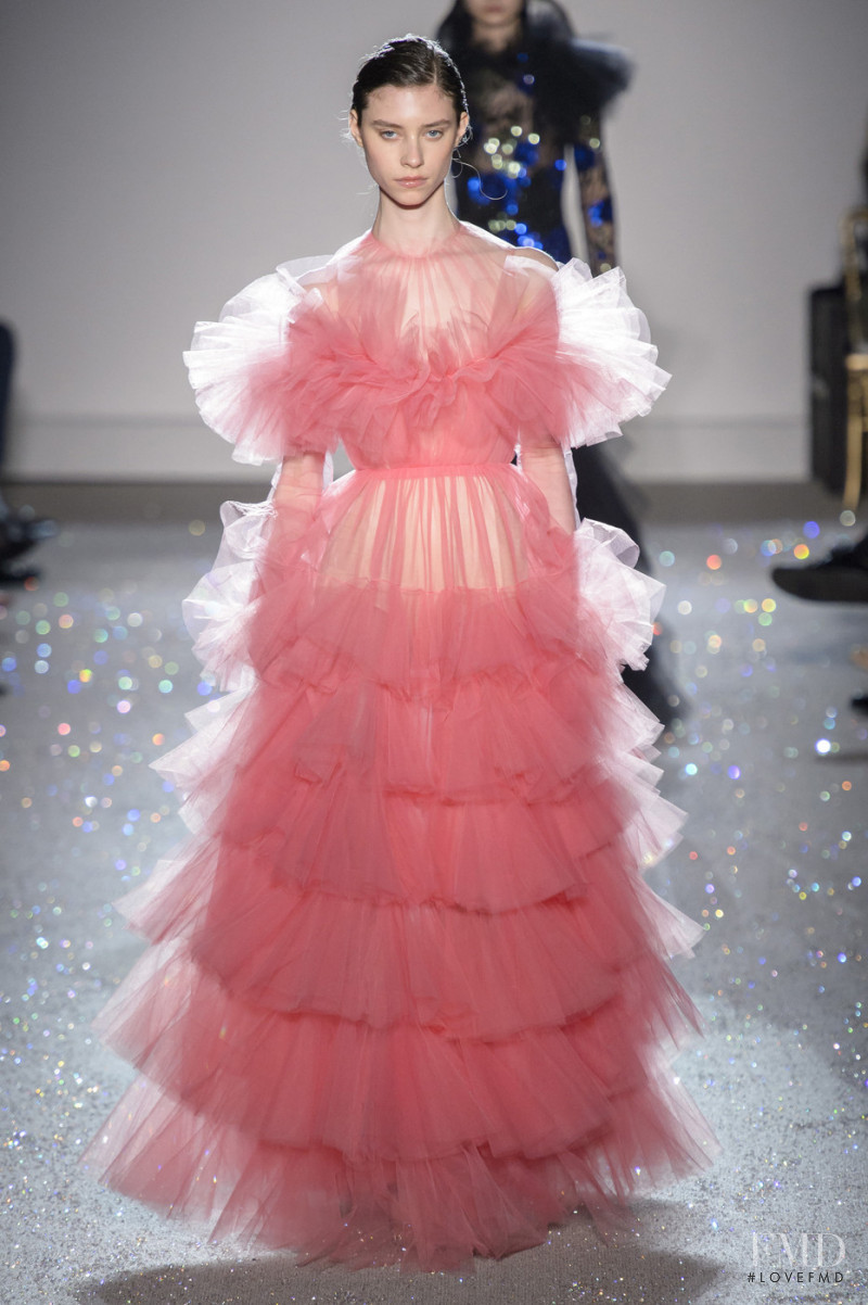 Sophie Martynova featured in  the Giambattista Valli Haute Couture fashion show for Spring/Summer 2019