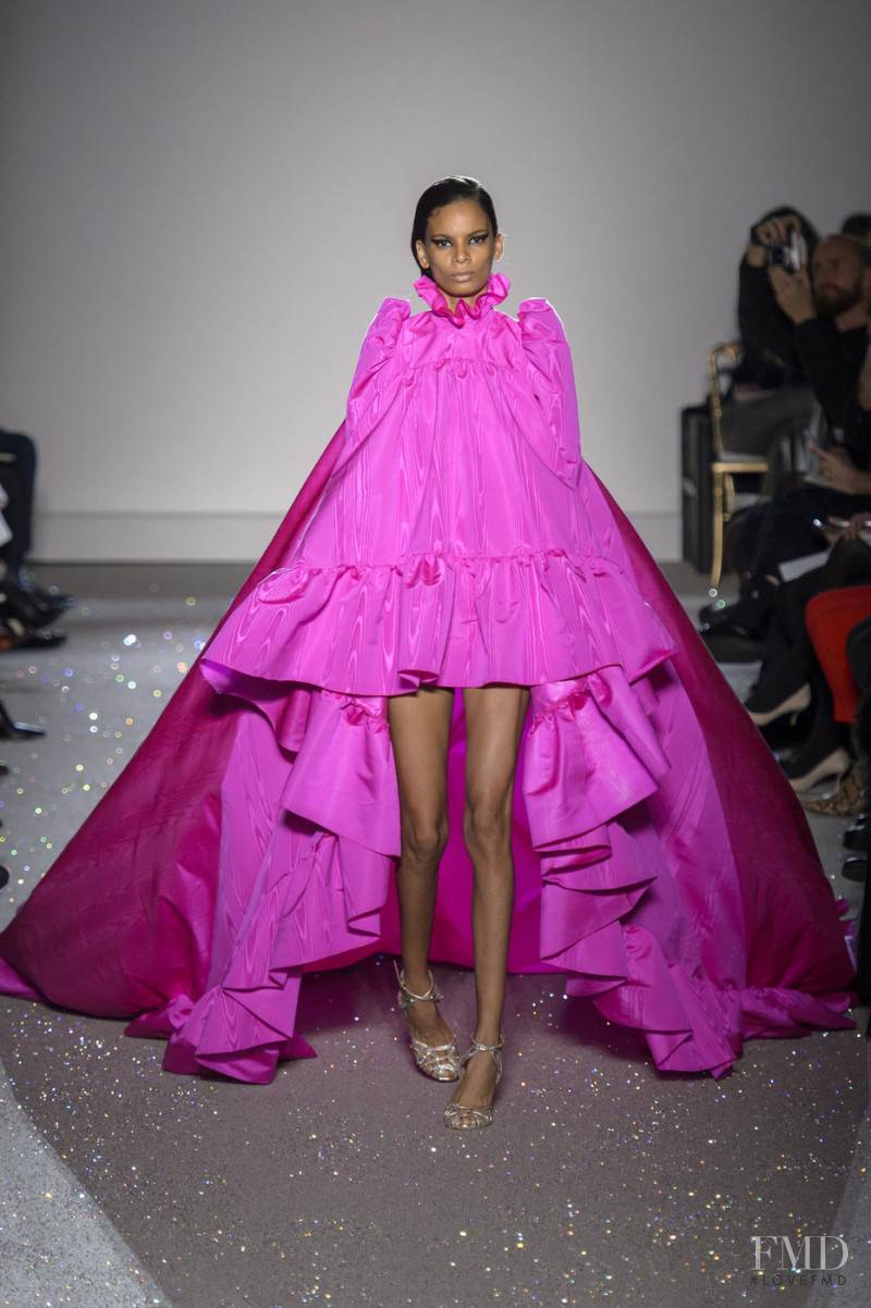 Annibelis Baez featured in  the Giambattista Valli Haute Couture fashion show for Spring/Summer 2019