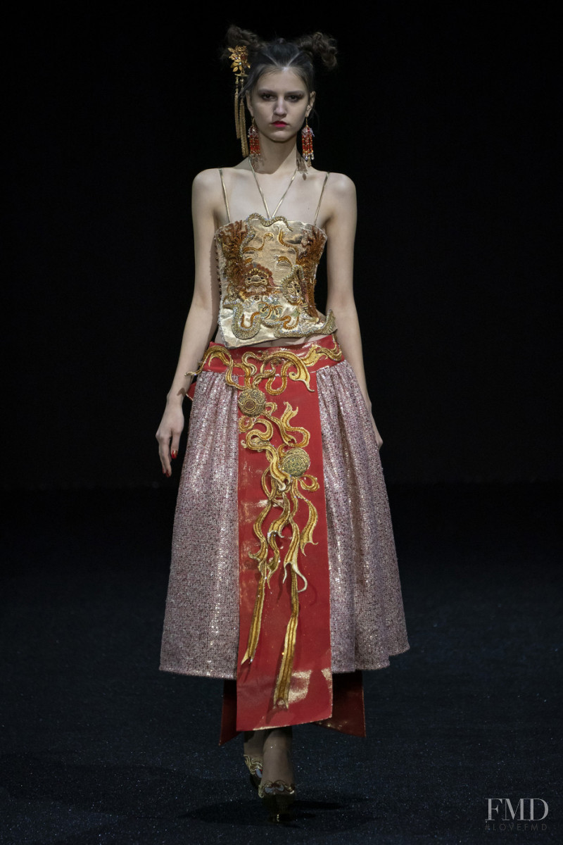 Nastya Ragra featured in  the Guo Pei fashion show for Spring/Summer 2019