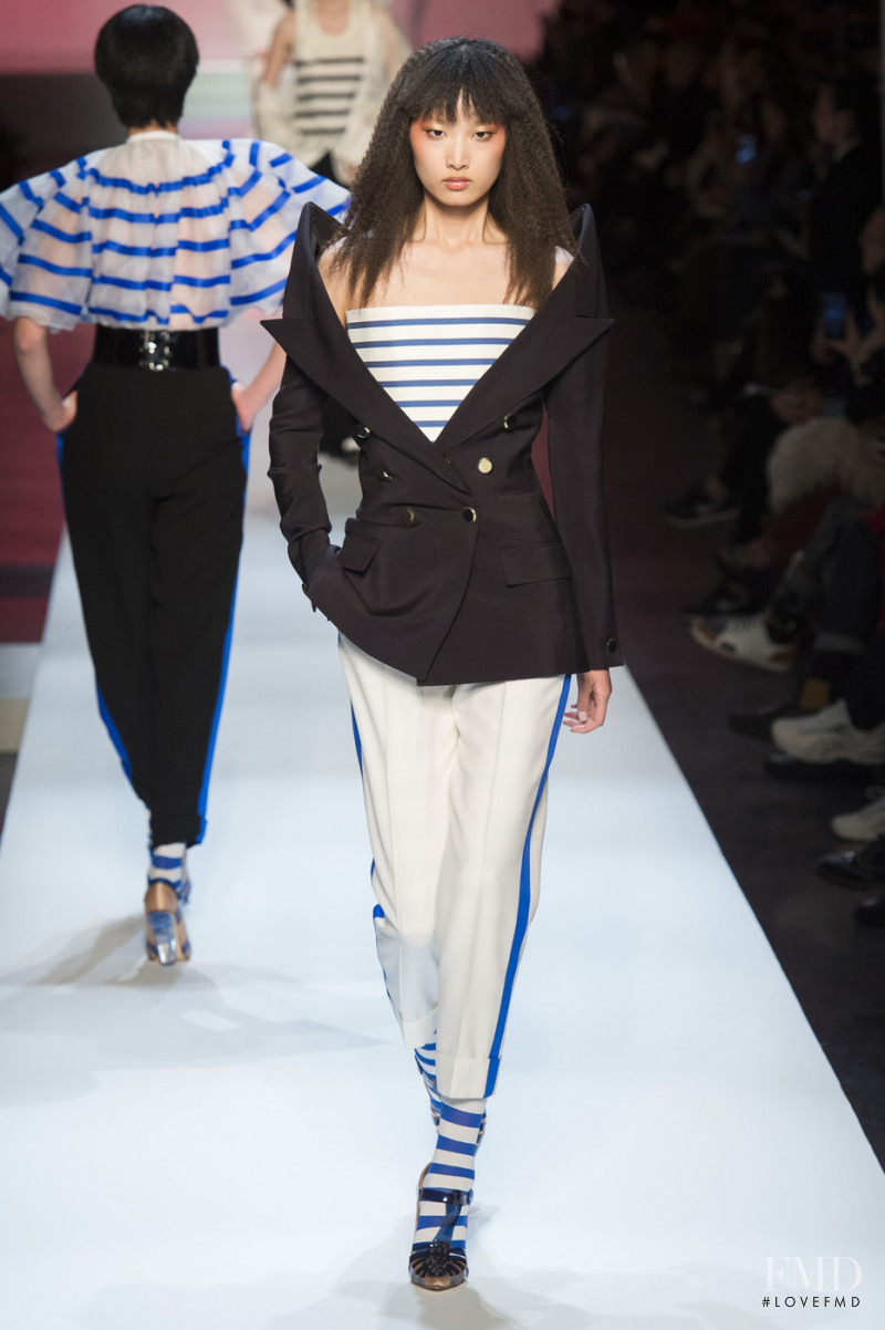 Wang Han featured in  the Jean Paul Gaultier Haute Couture fashion show for Spring/Summer 2019
