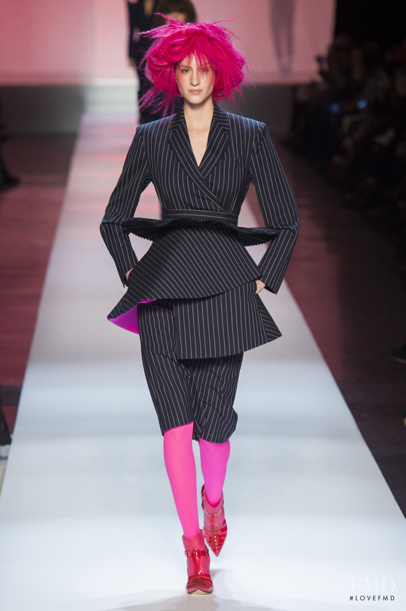 Luca Adamik featured in  the Jean Paul Gaultier Haute Couture fashion show for Spring/Summer 2019