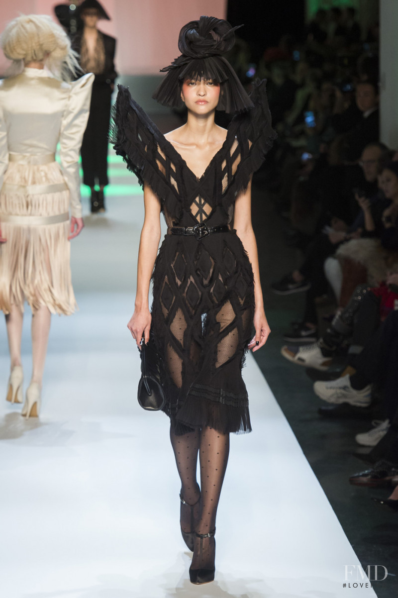 America Gonzalez featured in  the Jean Paul Gaultier Haute Couture fashion show for Spring/Summer 2019